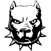 Resim 4x4 Pitbul Köpek Sticker 15cm *12cm Standart (siyah) 