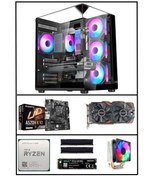 Resim RAMTECH BİLGİSAYAR SUPAPLEX Ryzen 5 5500 | Rx 580 8Gb | 16Gb Ram | 512Gb M2 | Kule Fanlı Akvaryım Oyuncu Bilgisayarı 