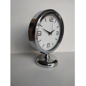 Resim Bahat Krom Renkli Metal Ofis Salon Masa Saati 25*20 cm C2 