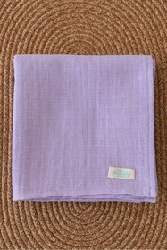 Resim elibaby %100 Organik Pamuk Çift Katlı Müslin Örtü Lavanta (75X85 CM) 