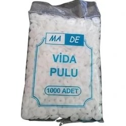 Resim Ecovibe Plastik Vida Pulu, Beyaz, 1000 Adet Paket 