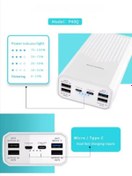Resim P40Q Powerbank 40.000 mAh Konfulon PD 18W Hızlı Şarj QC 3.0 ve Oto Standby Özellikli Telefon Tablet Tutamaçlı Powerbank 