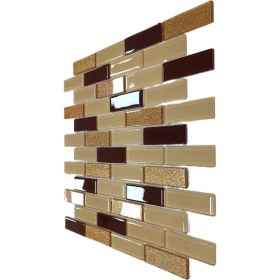 Resim MozaiKristaL Mutfak Tezgah Arası ve Yaşam Alanlarının Tüm Yüzeyleri İçin Kristal Cam Mozaik. Cam Ölçüsü: 23X73 Mm. File Ölçüsü: 30X30 cm ( 1 Koli = 1 m2 Fiyatıdır ) 