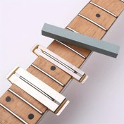 Resim 3 Parça Luthier Aracı Seti Gitar ve Bass için - Radian Parlatma ve DIY Bakımı için Parmak Plakası Koruyucu ile Fret Tel Zımparalama Taşı, Metal Yapı, Gitar Bakımı Temelleri | Profesyonel Aracı Seti | Metal Yapı Araçları, Fretboard Araçları 