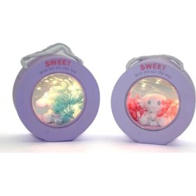 Resim Polyester Hello Kitty Cinnamoroll Masa Üstü Lamba 