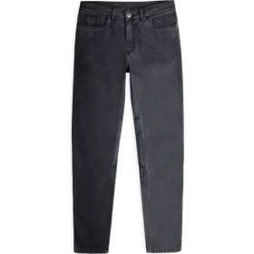 Resim Knox Colton Slim Korumalı Denim Motosiklet Pantolonu (Kısa Bacak) Koyu Gri 