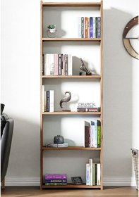Resim Kts2 Modern Kitaplık / 5 Raflı - 60x180 Cm - Çam 