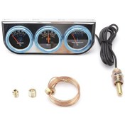 Resim Araba Modifiye Akım/su Sıcaklığı/yağ Basıncı Kombinasyon Ölçer 52mm Mekanik Üçlü Kombinasyon Ölçer 12v Evrensel 1230 