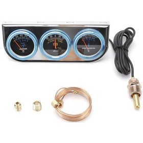 Resim Araba Modifiye Akım/su Sıcaklığı/yağ Basıncı Kombinasyon Ölçer 52mm Mekanik Üçlü Kombinasyon Ölçer 12v Evrensel 1230 