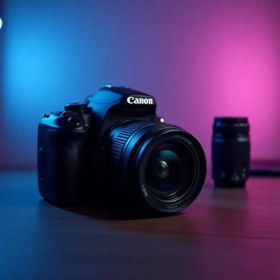 Resim Canon Eos 600D 18 MP 3.0" SLR Dijital Fotoğraf Makinesi 18-55 + 75-300 mm DC Lens ile 
