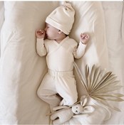 Resim Naturaborn Gots Organik Sertifikalı Bebek Patikli Pantolon Ekru 