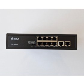 Resim Ttec Nif Bilişim 10120P 8 Port 10/100M PoE 2 Port 10/100 Uplink Tak Çalıştır 120W PoE Switch 