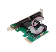Resim Xiyyadms Pcı-e Genişletme Kartı, Wch382l Çipi İle Rs232 İki Seri Port, 2.5gb/s Hız, Windows/linux/os Uyumlu, Plug & Play 