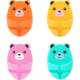 Resim Neler Geldi Neler Ayıcık Desenli Çok Amaçlı 4 Lü Fiş Tutucu Kablo Düzenleyici Kablo Tutucu 