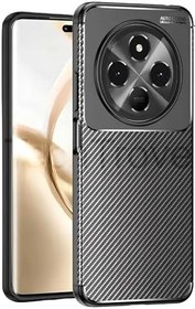 Resim Tecno Spark 30 Kılıf Karbon Tasarımlı İnce Yapılı Kamera Koruma Çıkıntılı Kapak Siyah 