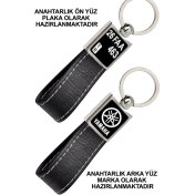 Resim Promosyon Denizi Ön Yüz Yamaha Logolu Arka Yüz Plakanıza Özel Siyah Anahtarlık 