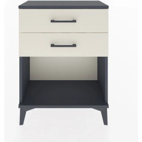 Resim Arges Komodin 2 Çekmeceli 60X30X80 Antrasit-Aytaşı 