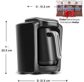 Resim Karaca Inox Çelik Gövdeli Şık Tasarım Türk Kahvesi Makinesi Gri Hatır Neo Inox 