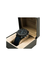 Resim İsviçre Cortebert Carbon Kasa Erkek Kol Saati Mavi Siyah 