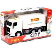 Resim Polesie İş Makinaları Serisi - Sesli Işıklı - Kapalı Kasa Kamyonet Beyaz 
