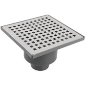 Resim 15X15 Q50 Alt Çıkış Yer Krom Izgara Yer Sifonu 