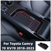 Resim Dashanshop Toyota Camry 70 Xv70 2018-2023 Konsol Organizer Siyah Saklama Kutusu 
