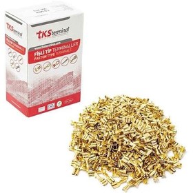 Resim Sarı Kablo Pabuç Tks 1d Mini 4,8 Dişi Terminal Paketi 500lük Paket ı 