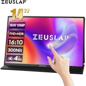 Resim Zeuslap Z14 Lite Pro 14'' Fhd+Hdr 1920X1200 60Hz Ads-Ips Panel Type-C Ultra Ince, Dokunmatik Taşınabilir Monitör (ZL-Z14-LITE-PRO) 