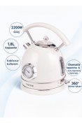 Resim Yasomi YK-823NTSL 2200W 360° Döner Taban Kablosuz Kullanım Retro Su Isıtıcı Kettle 