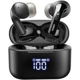 Resim TOZO T20 LED Dijital Ekranlı Kablosuz Bluetooth Kulaklık Siyah 