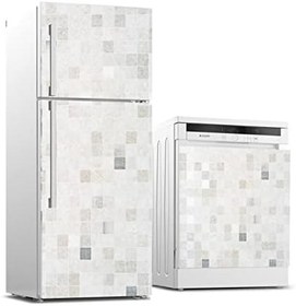 Resim Buzdolabı ve Bulaşık Makinası Beyaz Eşya Sticker Kaplama Taş Desen 