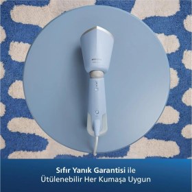 Resim Gök Mavisi Buharlı Düzleştirici, Aktif Isıtmalı, Hassas Kumaşlar Için Uygun 