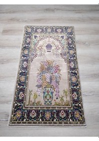 Resim Bambu Halı Seccade Sec12 Bej Namazlık 70X110 Cm 