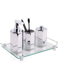 Resim Tezgah Üstü Pamukluk Krom Renk 122X70X70 Mm 