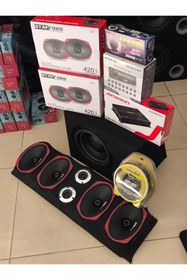 Resim patili tasarım Oto Ses Sistemi Komple Eksiksiz Paket 