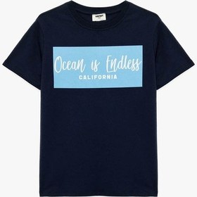 Resim Koton Baskılı Lacivert Erkek Çocuk T-shirt 6skb10152tk Lacivert 