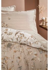 Resim Yataş Bedding Katrina Çift Kişilik Saten Nevresim Seti - Bej 
