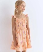 Resim Gloria Jeans Şeftali Desenli Kanatçıksı Askılı Ve Baskılı Elbise. 348727484 Açık Pembe 