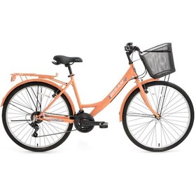 Resim Bisan Lotus Şehir Bisikleti 34 Cm V 24 Jant 21 Vites Mercan Beyaz Mercan 