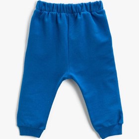 Resim Erkek Bebek Jogger Eşofman Altı Pamuklu Baskılı Belden Bağlamalı 