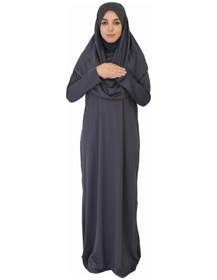 Resim Zehranaz Namaz Elbisesi Antrasit Gri Fermuarsız Namaz Elbisesi Antrasit - Gri 