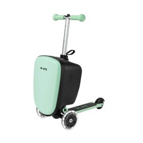 Resim Micro Micro Ride On Luggage Unisex Çocuk Yeşil Scooter 