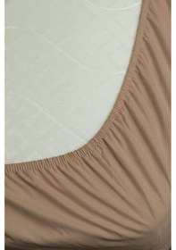 Resim %100 Pamuk Ranforce Premium Tek Kişilik Lastikli Çarşaf - Mocha Mocha 