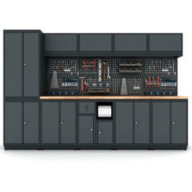 Resim İdeal Ekipman 3.1 Metre Modüler Çalışma Tezgahı İE.36.18.23 
