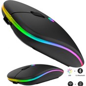 Resim Concord SR-M1 Wireless Şarjlı Kablosuz Mouse Bluetooth TYPE-C 500mAh Led Light 800/1200/1600dpi 