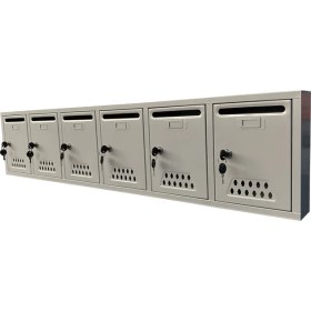 Resim Veta Metal Posta Kutusu 6'lı Gri 