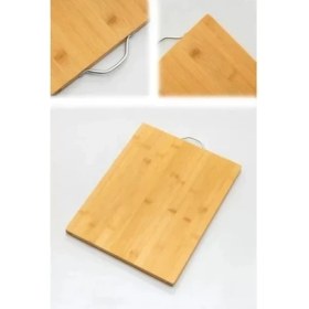 Resim Ttt Metal Saplı Bambu Kesim Panosu 