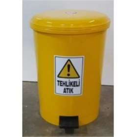Resim PremiumPort 25 Lt Pedallı Tehlikeli Atık Kovası, Güvenli ve Pratik Kullanım 