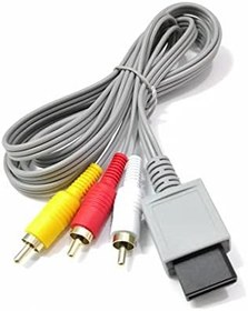 Resim Wii Wii U için AV Kablosu, Wii ve Wii U için Ses Video AV Kablosu Kablosu, 1.8M/6FT, Televizyon için Uyumlu 