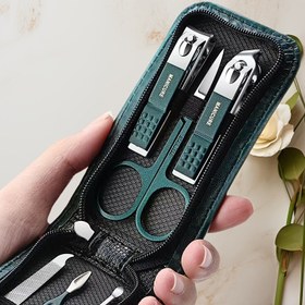 Resim 6 Parça Profesyonel Manikür ve Pedikür Seti - Paslanmaz Çelik Tırnak Makası, Makas, Kulak Temizleme Aleti Saklama Kutusu ile Erkekler, Kadınlar, Ebeveynler & Yaşlı Bakımı için, Okula Dönüş İçin, Bayramlık Anma Hediyesi, İdeal Mezuniyet Hediyesi 